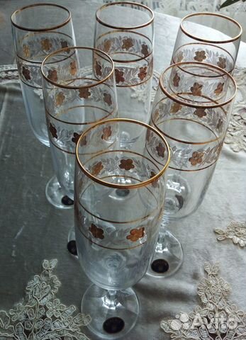 Фужеры хрустальные Богемия и СССР лафитник