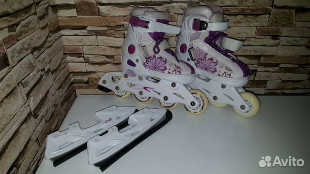 Коньки и ролики 2 в 1