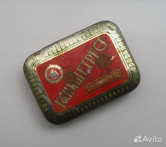 Банка жестяная Госпищетрест. 30-е гг. СССР