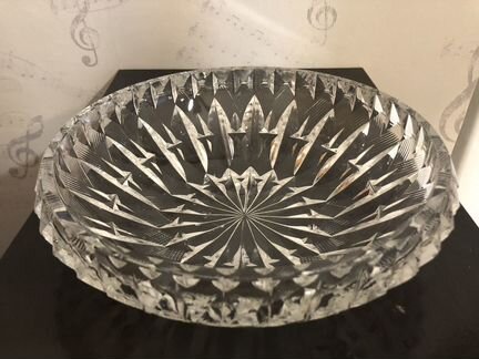 Хрустальная ваза для фруктов, салатник СССР
