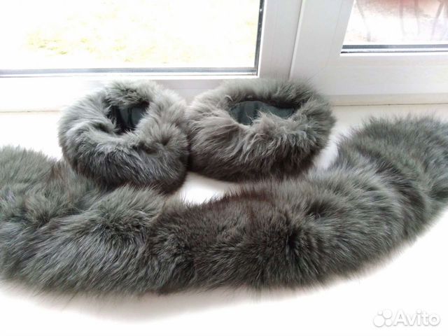 Меховой воротник песец