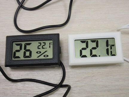 Цифровой термометр с ЖК экраном, выносной датчик