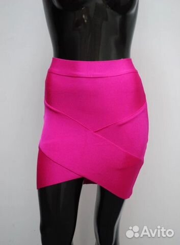 Юбка розовая стрейч
