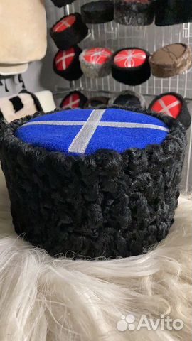 Кубанка казачья с навершием цвет василек