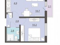 1-к. квартира, 32,5 м², 3/8 эт.