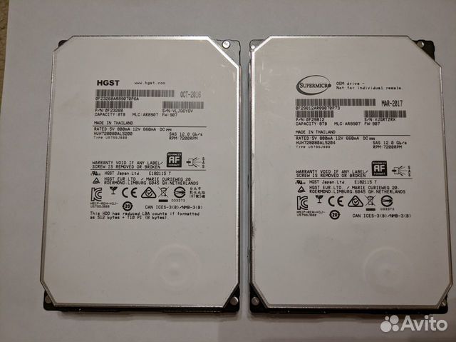 Жесткие диски SAS 73Gb - 8Tb