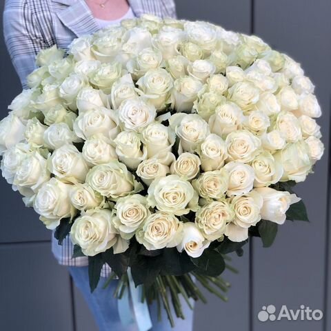 Букет из 101 белых роз Цветы Розы Владимир