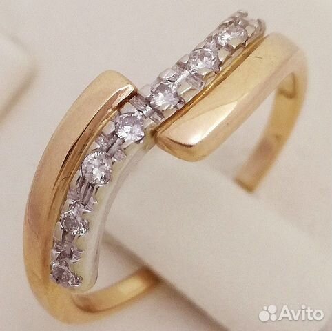 Кольцо / размер 17,5 / 3,20г / Золото585 / бриллиа