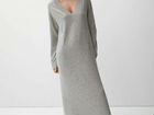 Платье с V образным вырезом Massimo Dutti