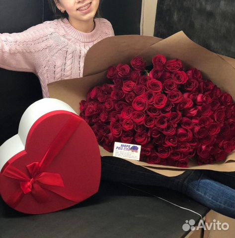 Розы 75 шт красная 70 см