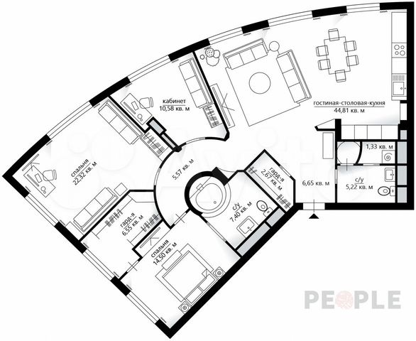 4-к. квартира, 135 м², 7/9 эт.