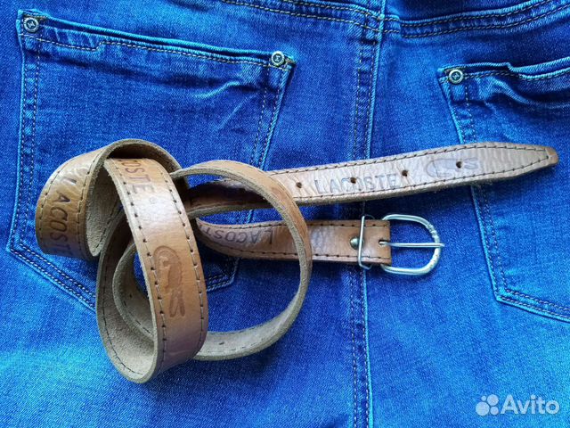 Ремень натуральный кожаный Lacoste