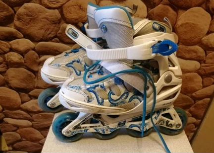 Раздвижные роликовые коньки + защита