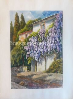 Картины Акварель улочки г. Ялта Завершинский М.А