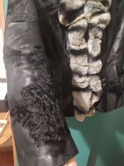 Куртка кожаная женская с мехом