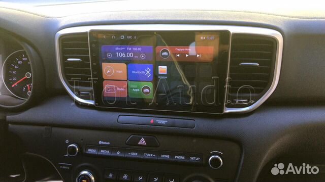 Магнитола для Kia Sportage рестайл c установкой