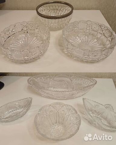 Хрустальные вазы, салатницы, конфетницы