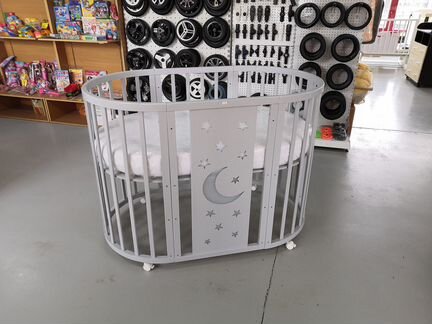 Детская кроватка 8 в 1 02 LUX Луна 127х75