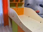 Детская кровать чердак со столом и шкафом объявление продам
