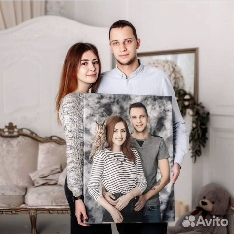 Портрет по фото, Печать на холсте