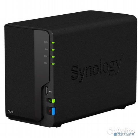 Synology DS218 Сетевое хранилище QC1,4ghzcpu/2GB D