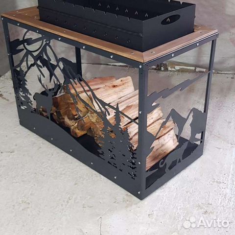 Беседка с мангалом и печью для казана