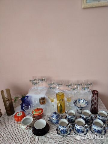 Посуда СССР, чсср, Гжель, фужеры