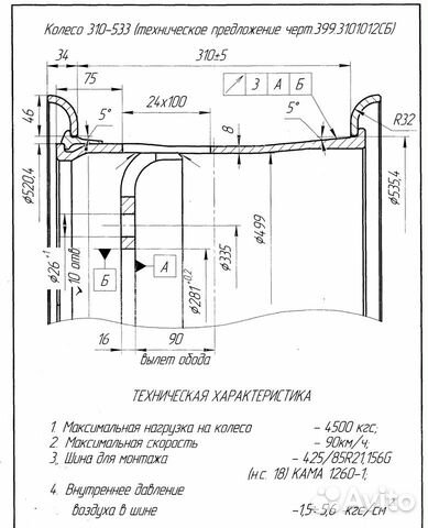 Диск колеса Камаз 6522,65225 Новый
