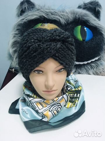 Повязка на голову вязаная