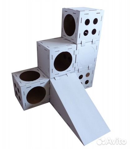 Модульный домик для кошки, набор №2 (7 элементов)