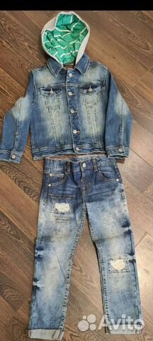 Джинсы и джинсовка Mothercare р104