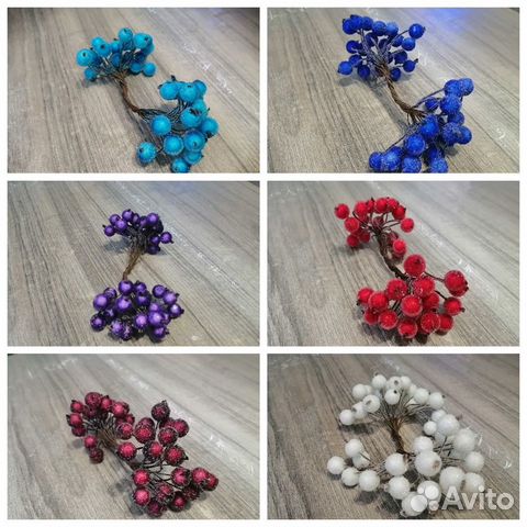 Листья,лепестки,тычинки,ягода в сахаре д/рукоделия