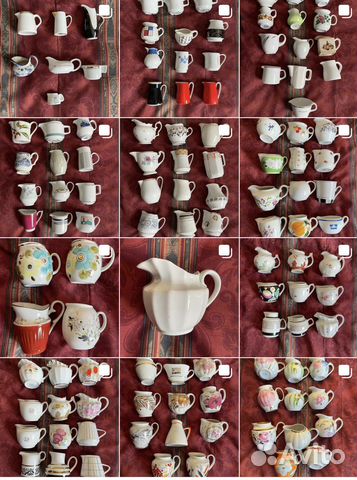 Коллекция молочников и сливочников 125 шт