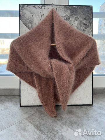 Комплект шапка бактус варежки из пуха норки