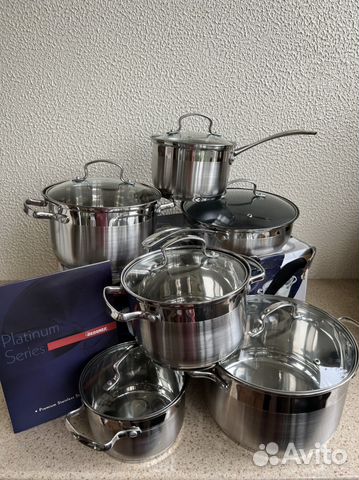 Набор кухонной посуды Bergner, 12 предметов, новый