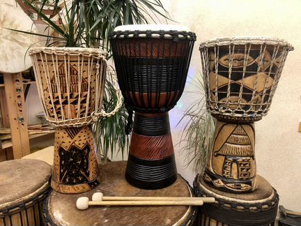 Джембе дерево Кожа 10’ африканский барабан