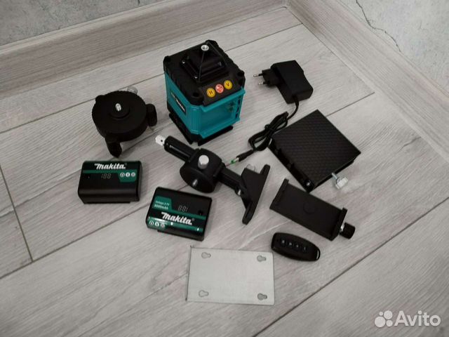 Лазерный уровень makita 4d, 16 лучей, невелир 360