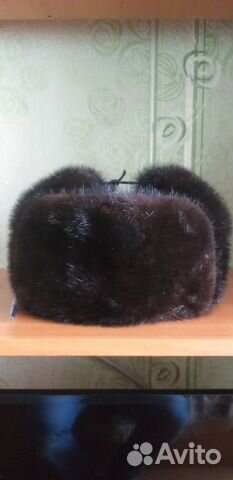 Норковая шапка мужская ушанка