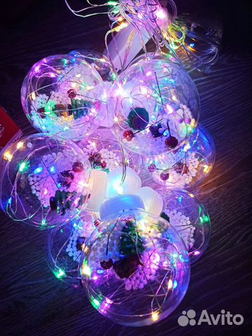 Гирлянды - штора, нить, шары, удлинители