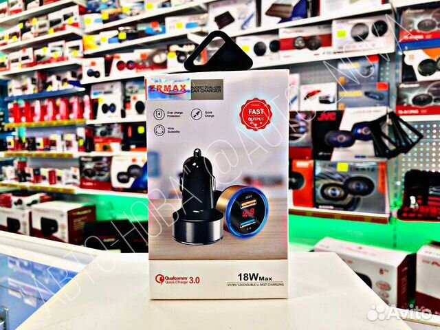 Зарядное устройство в прикуриватель с вольтметром