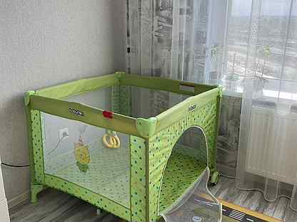 Кровать манеж chicco open green playpen