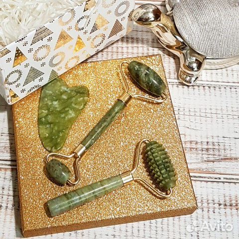 Набор массажный нефритовый