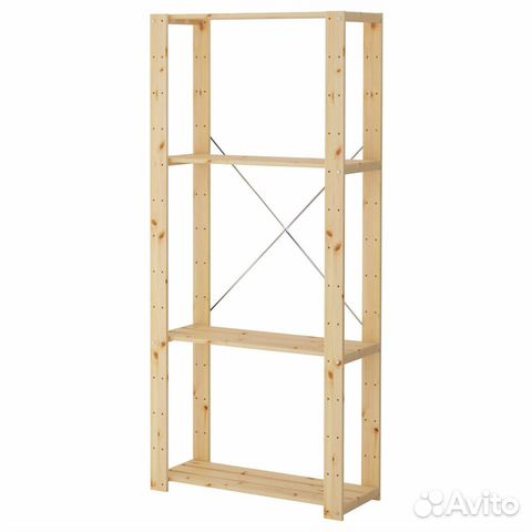 Стеллаж Хейне 2 размера, сосна, Икеа