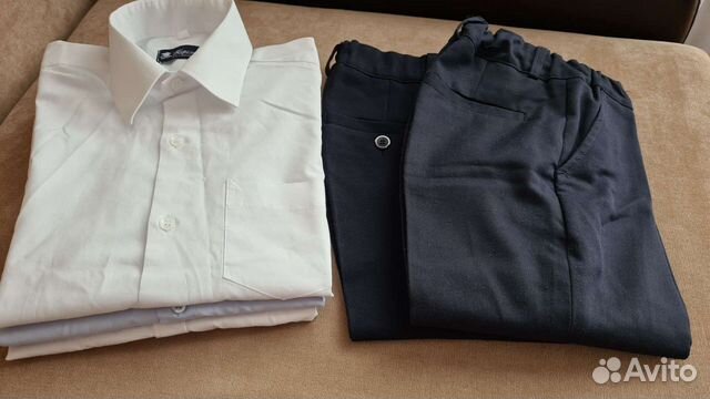 Рубашки и брюки школьные р.134-140 на мальчика