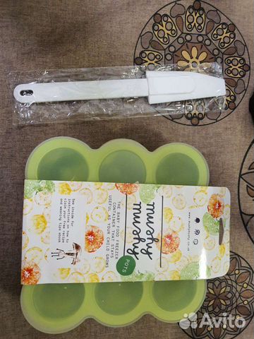 Силиконовые формочки для пюре и лопатка braun / бр