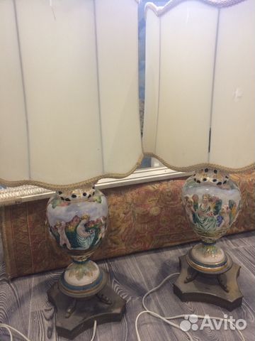 Пара настольных светильников начало 20 века. Европ
