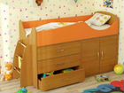 Детская кровать чердак с комодом + матрас