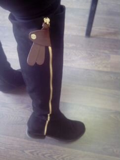 Продаю осенние замшевые черные сапоги 37 р