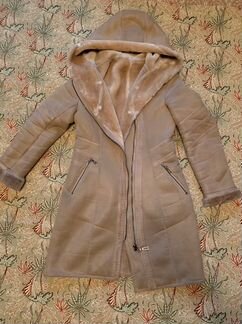 Дубленка бежевая