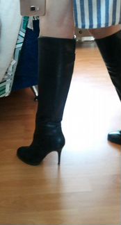 Сапоги кожанные европейка maskotte